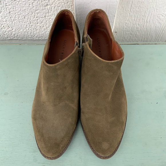 Lucky Brand Green Ankle Boots - Picture 2 of 9